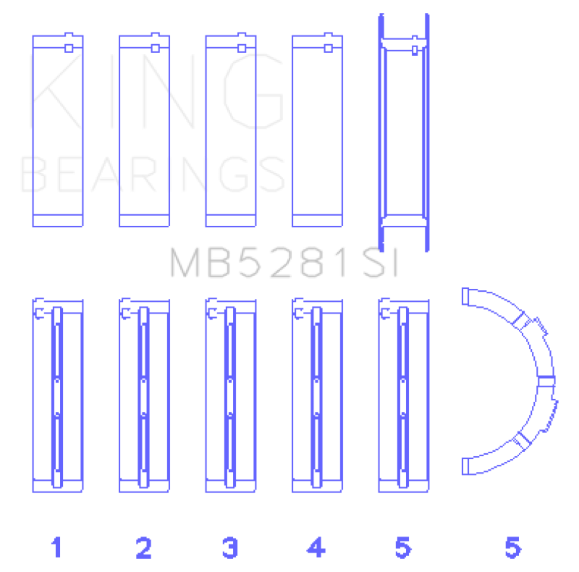 Picture of King Engine Bearings KING Main Bearings - MB5281SI0.75