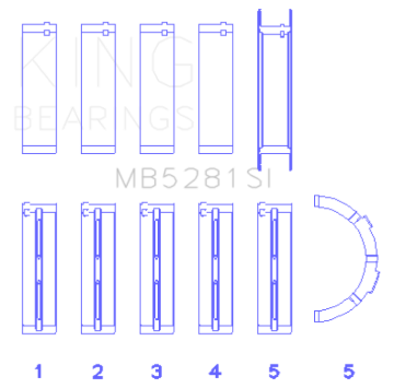 Picture of King Engine Bearings KING Main Bearings - MB5281SI1.0