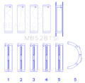 Picture of King Engine Bearings KING Main Bearings - MB5281SI