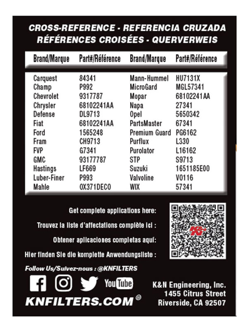 Picture of K&N Engineering KN Oil Filter - HP-7041