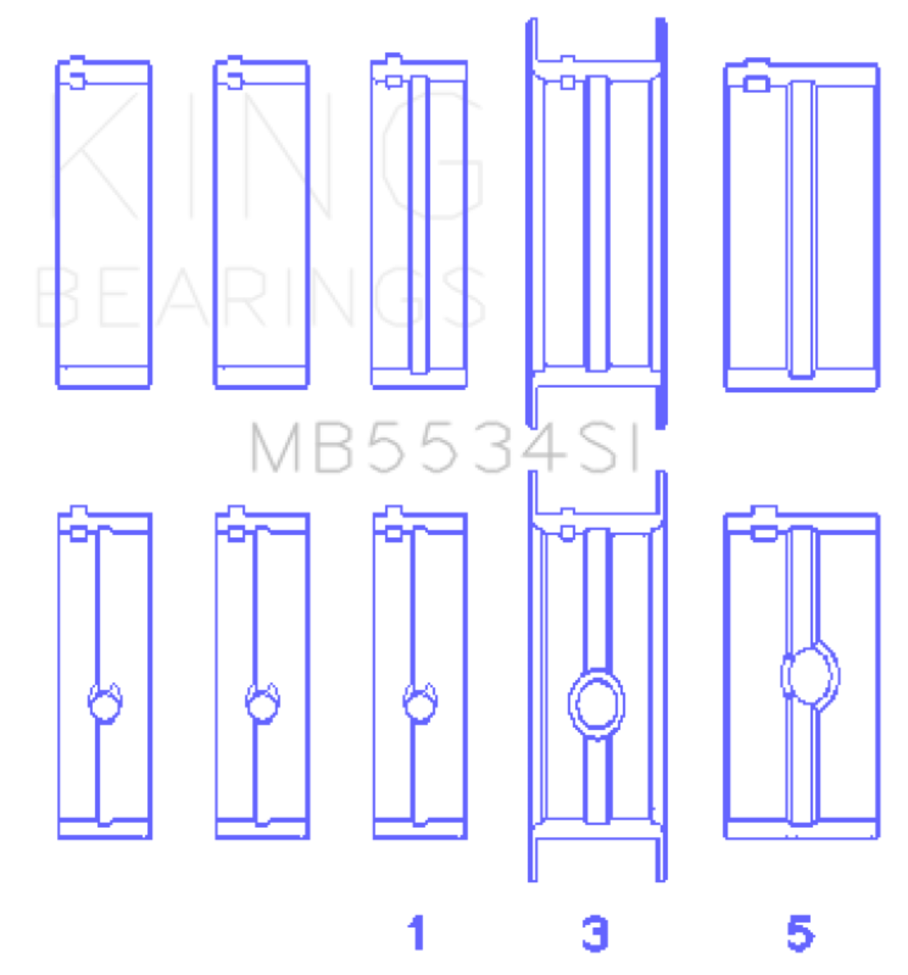 Picture of King Engine Bearings KING Main Bearings - MB5534SI