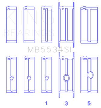 Picture of King Engine Bearings KING Main Bearings - MB5534SI