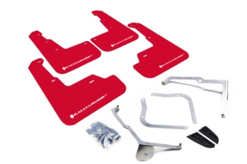 Picture of Rally Armor RAL UR Red Flap/Wht Logo Mud Flaps - MF32-UR-RD/WH