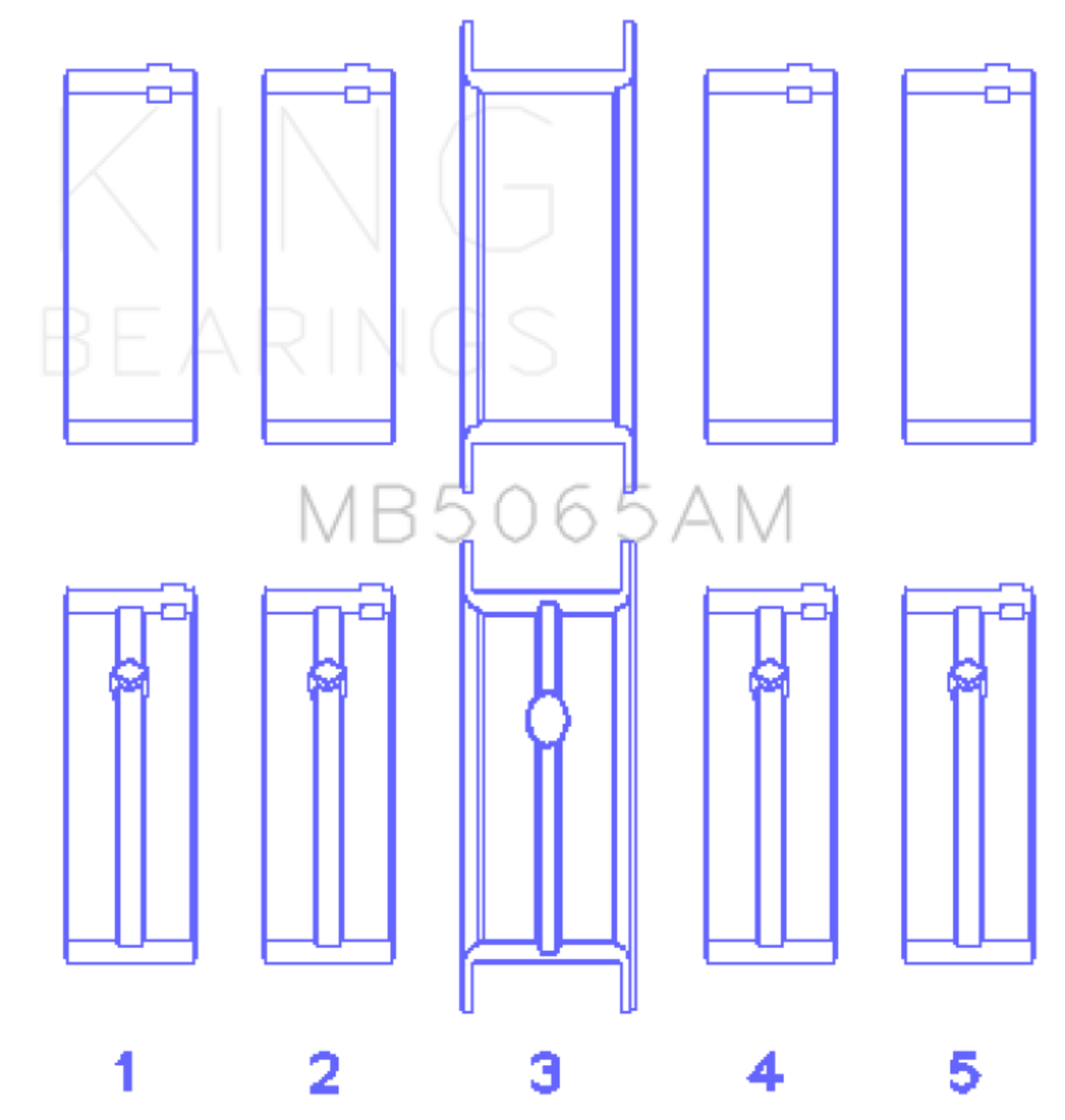 Picture of King Engine Bearings KING Main Bearings - MB5065AM0.25