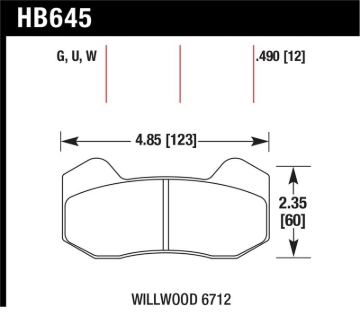 Picture of Hawk Performance HAWK DTC-60 Brake Pad Sets - HB645G.490