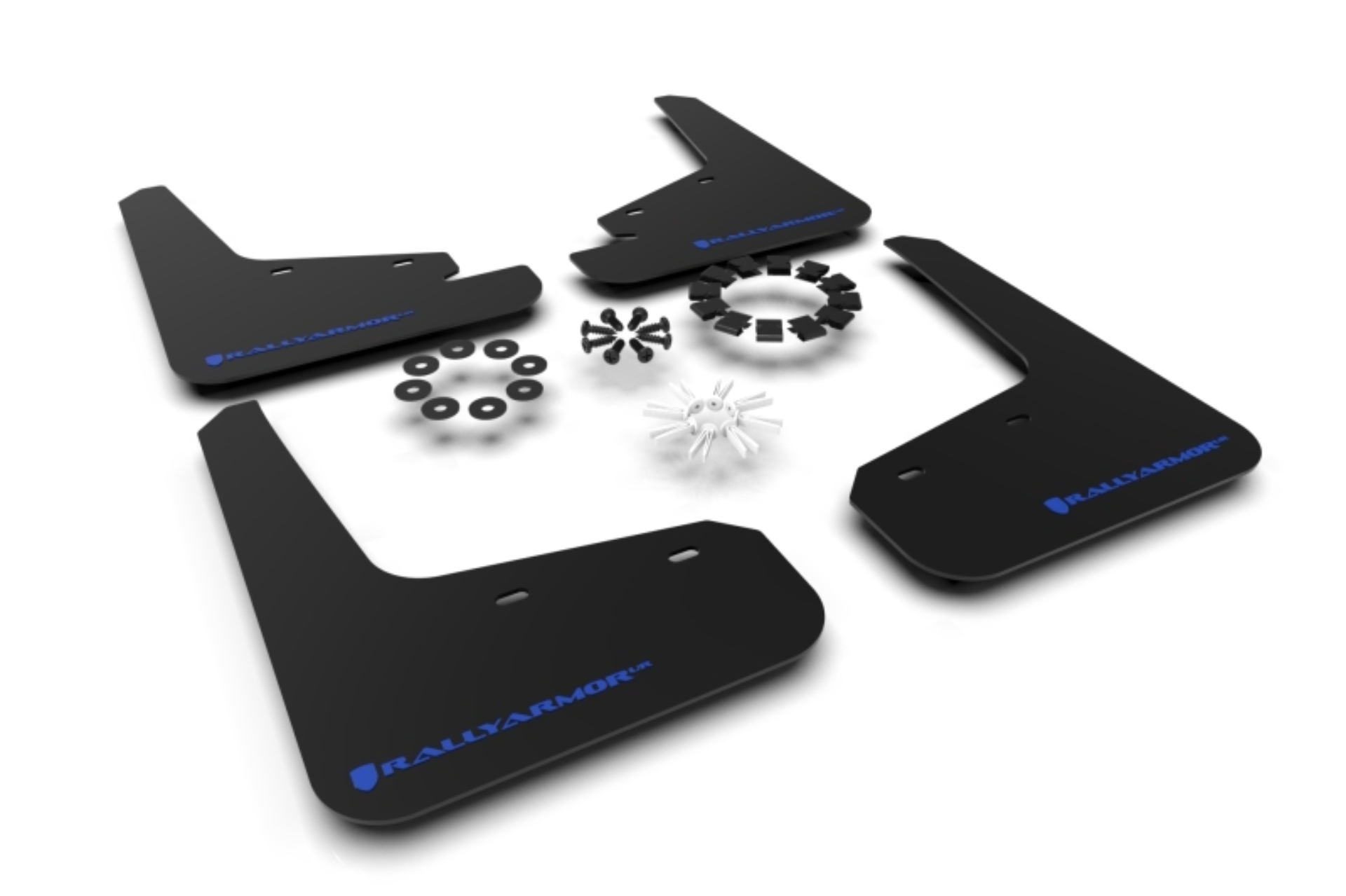 Picture of Rally Armor RAL UR Blk Flap/Blue Logo Mud Flaps - MF72-UR-BLK/BL