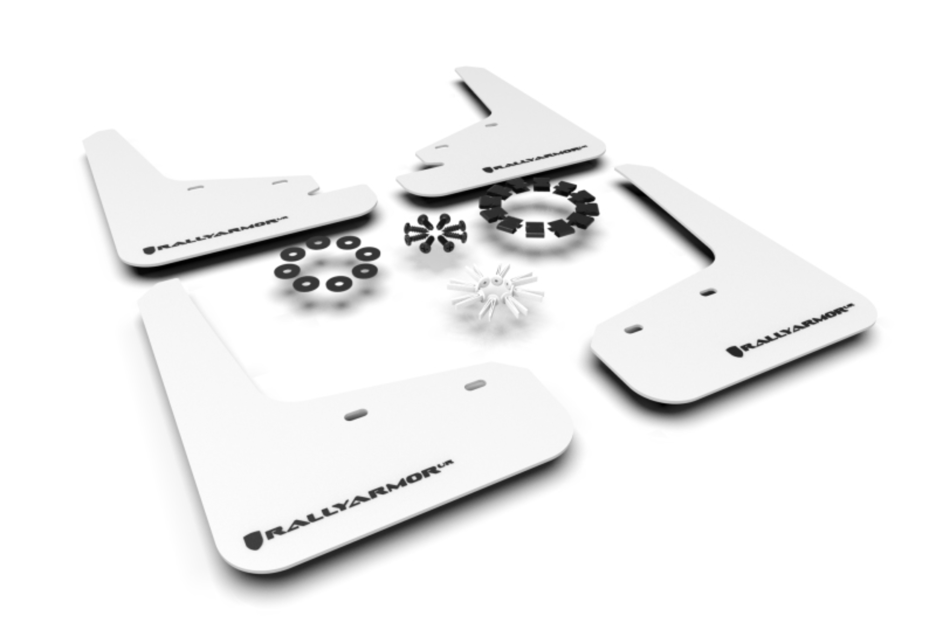 Picture of Rally Armor RAL UR White Flap/Black Logo Mud Flaps - MF72-UR-WH/BLK