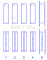 Picture of King Engine Bearings KING Main Bearings - MB5219SI0.5