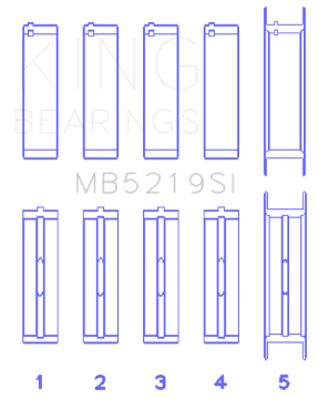 Picture of King Engine Bearings KING Main Bearings - MB5219SI0.5