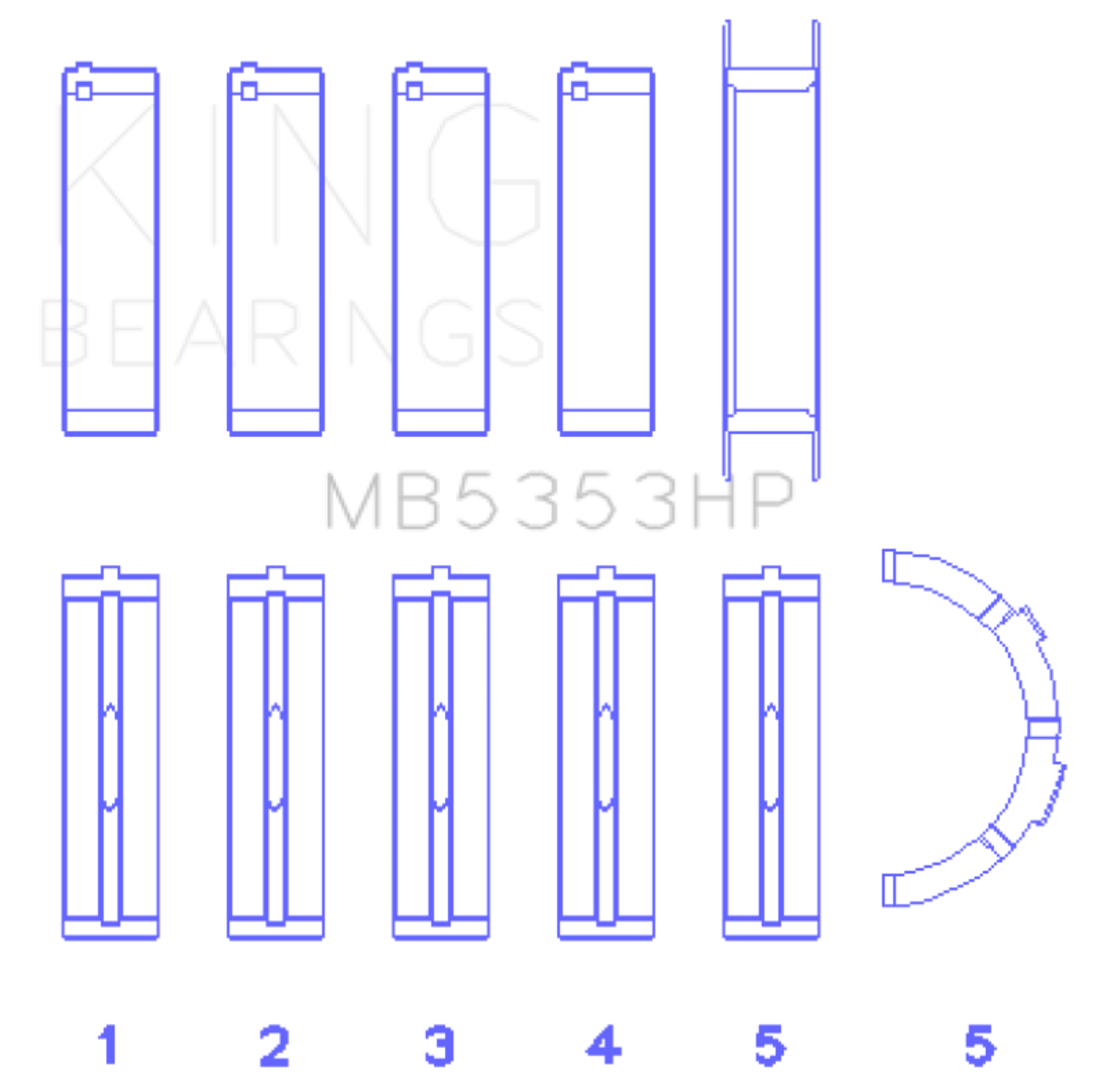Picture of King Engine Bearings KING Performance Main Bearings - MB5353HP.026