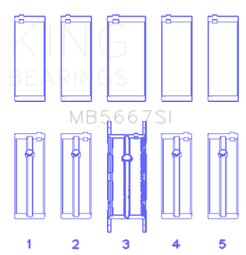 Picture of King Engine Bearings KING Main Bearings - MB5667SI0.25