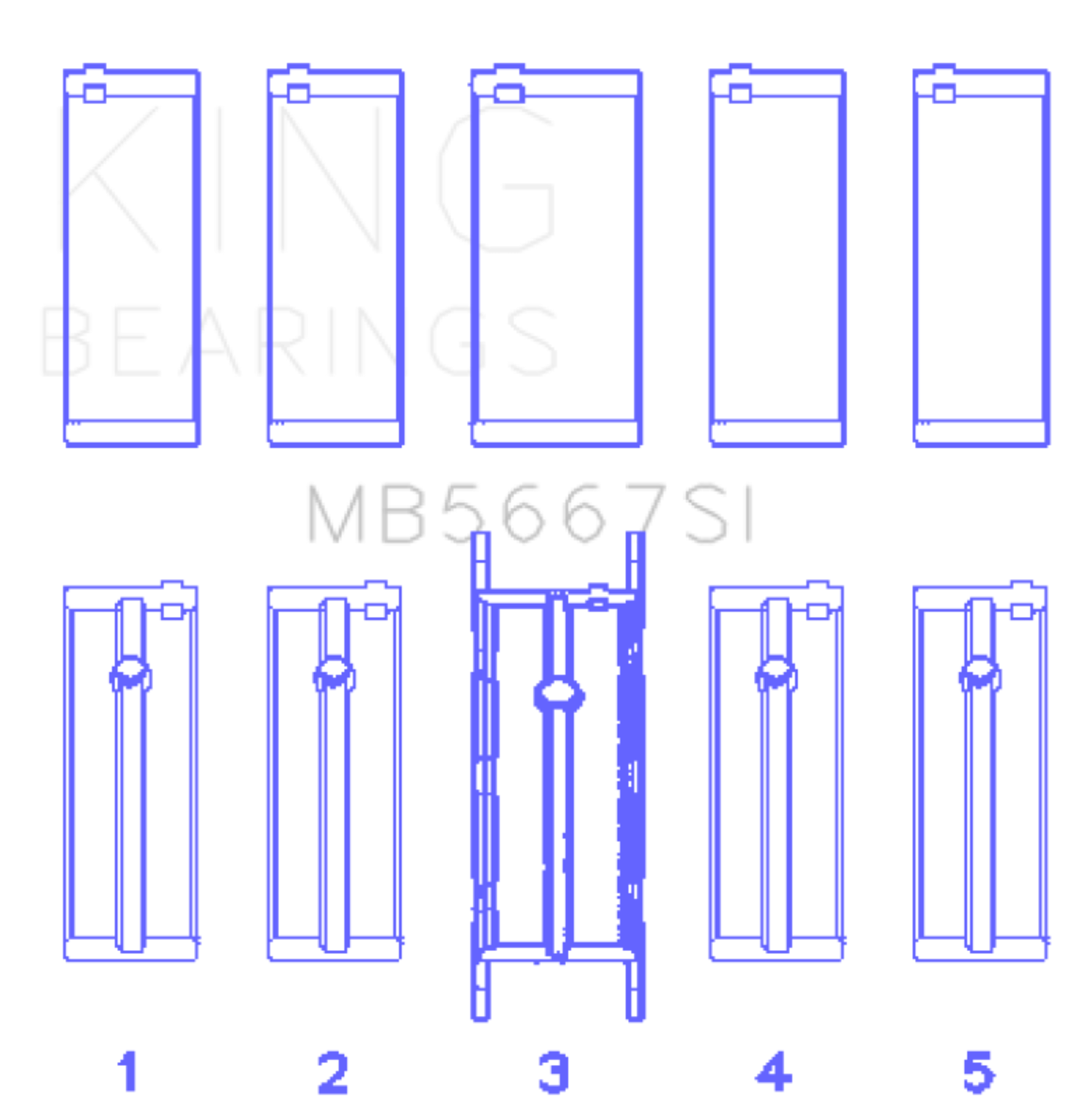 Picture of King Engine Bearings KING Main Bearings - MB5667SI