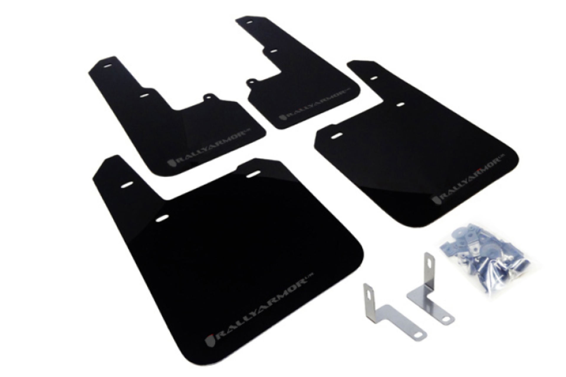 Picture of Rally Armor RAL UR Blk Flap/Grey Logo Mud Flaps - MF36-UR-BLK/GRY