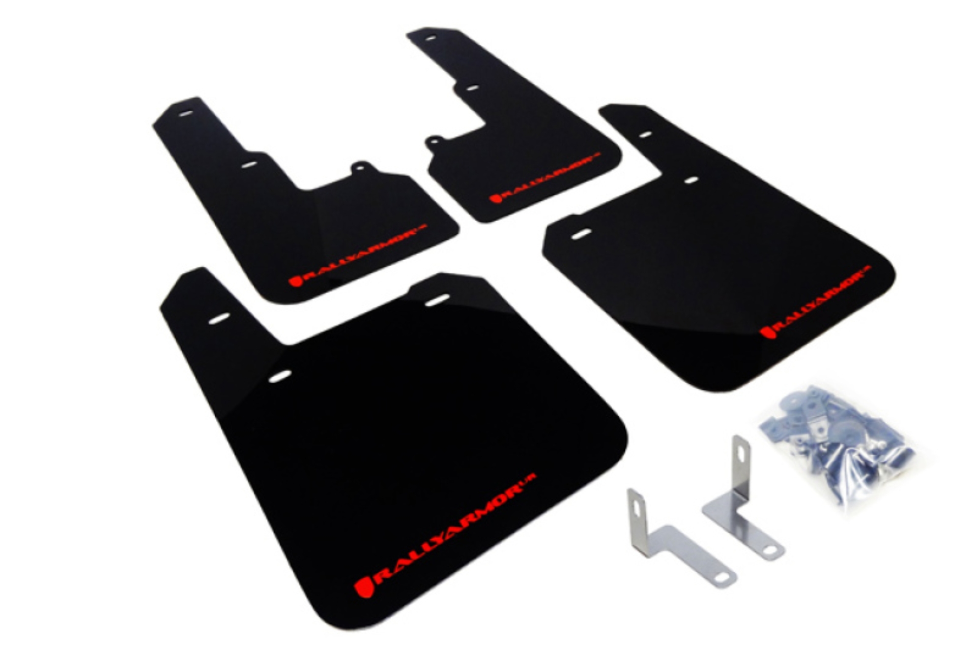 Picture of Rally Armor RAL UR Blk Flap/Rd Logo Mud Flaps - MF36-UR-BLK/RD