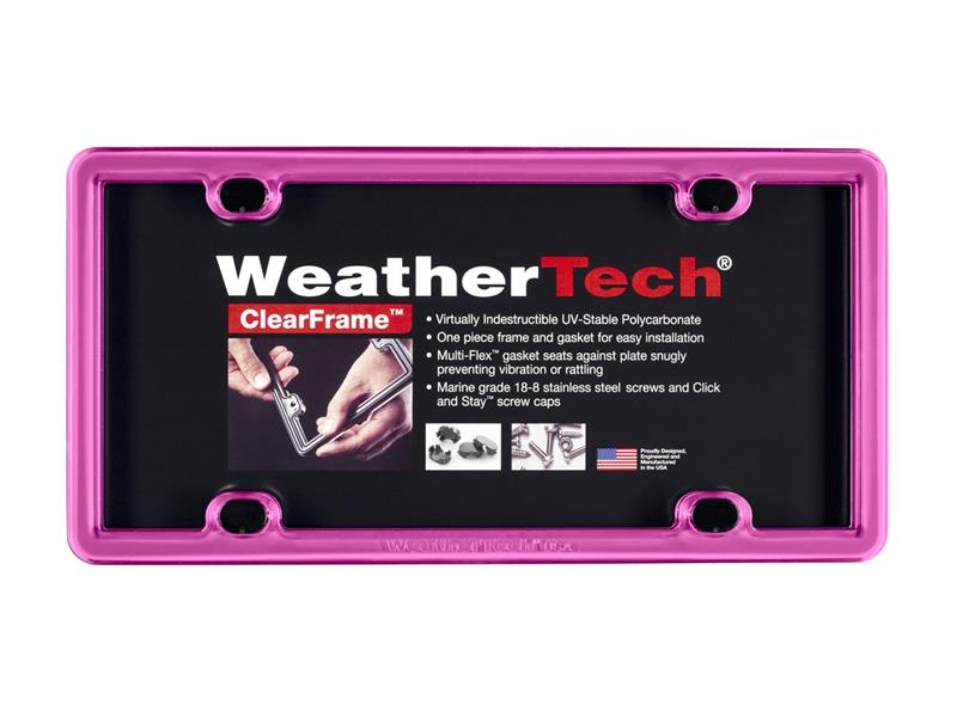 Picture of WeatherTech WT ClearFrame License Frame - 8ALPCF3