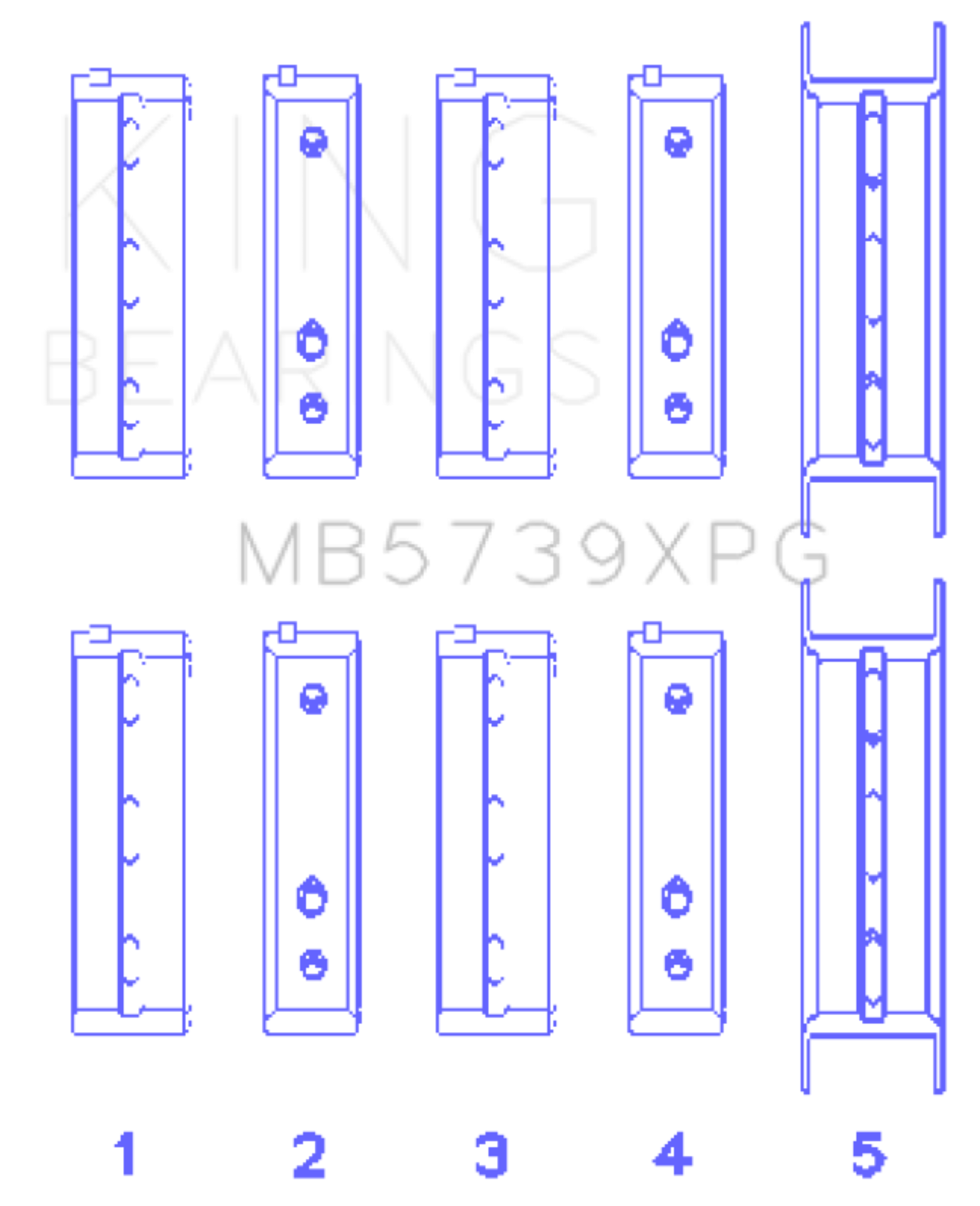 Picture of King Engine Bearings KING Performance Main Bearings - MB5739XPG