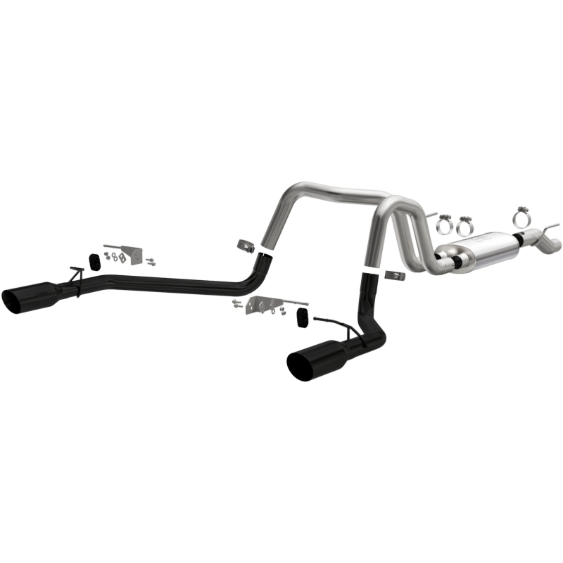 Picture of Street Series Black Coated Cat-Back System 19562
