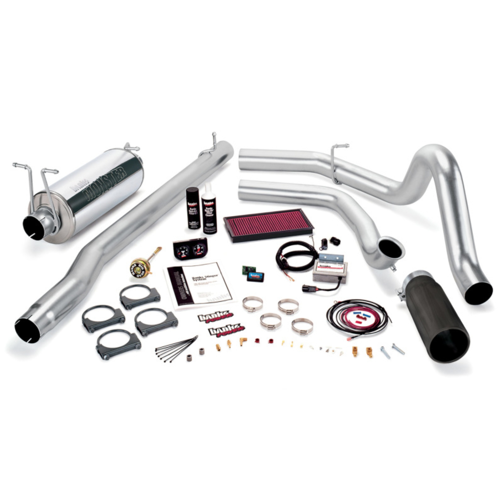 Picture of Banks Power 99 Ford 7.3L F250/350 Man Stinger System - SS Single Exhaust w/ Black Tip