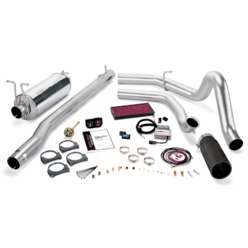 Picture of Banks Power 99.5 Ford 7.3L F250/350 Auto Stinger System - SS Single Exhaust w/ Black Tip