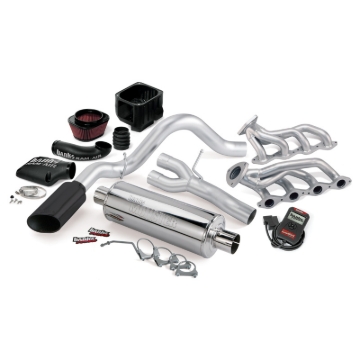 Picture of Banks Power 10 Chevy 5.3L ECSB FFV PowerPack System - SS Single Side-Exit Exhaust w/ Black Tip