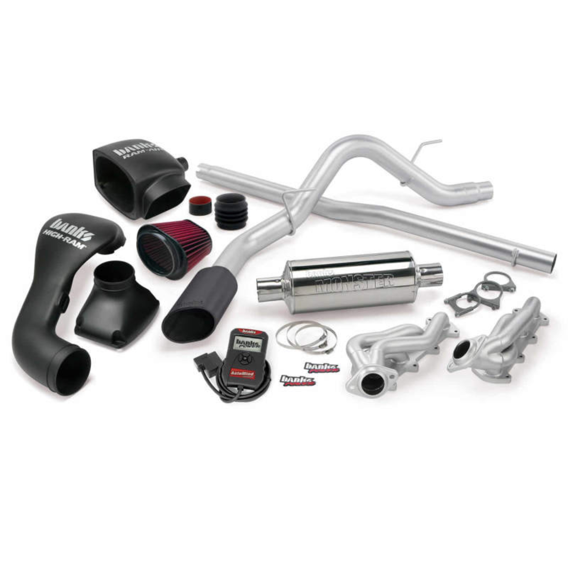 Picture of Banks Power 06-08 Ford 5.4L F-150 CCMB PowerPack System - SS Single Exhaust w/ Black Tip