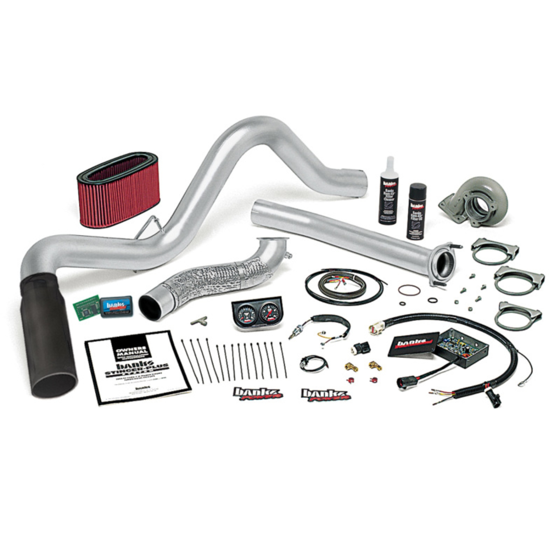 Picture of Banks Power 94-95.5 Ford 7.3L Auto Stinger-Plus System - SS Single Exhaust w/ Black Tip
