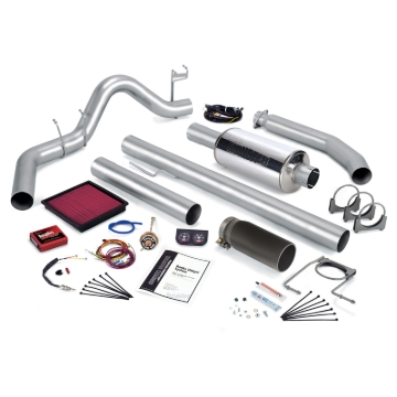 Picture of Banks Power 98 Dodge 5.9L Ext Cab Stinger System - SS Single Exhaust w/ Black Tip