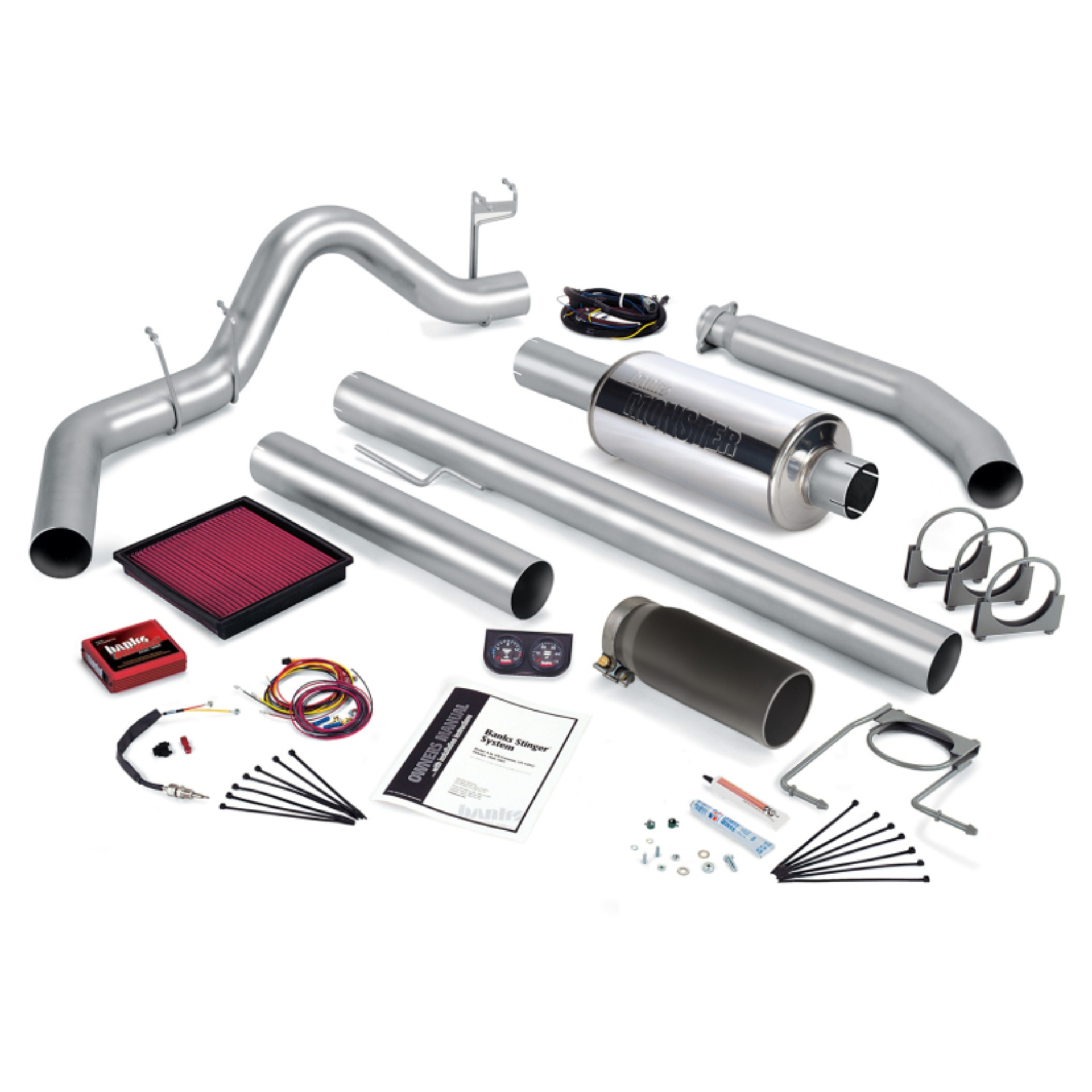 Picture of Banks Power 02 Dodge 5.9L 235Hp Std Cab Stinger System - SS Single Exhaust w/ Black Tip