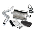 Picture of GBE Monster Exhaust Chrome Tip - Banks Power 97-99 Jeep 2.5/4.0L Wrangler Slip Fit Cat Monster Exh Sys - SS Single Exh w/ Blk Tip gbe51312-B