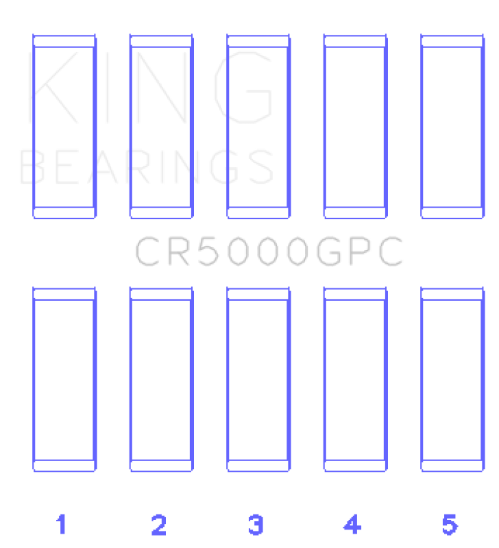 Picture of King Engine Bearings KING Connecting Rod Bearings - CR5000GPC