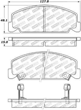 Picture of Street Brake Pads with Shims and Hardware