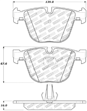 Picture of Street Brake Pads with Shims and Hardware