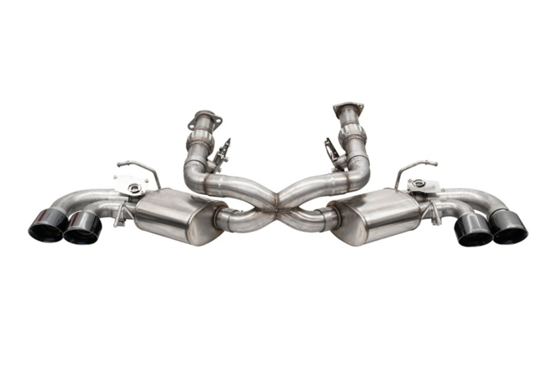 Picture of Corsa 20-25 Corvette C8 3in Valved Cat-Back 4.5in Blk Quad Tips Fits Factory Perf Exhaust DeletesAFM