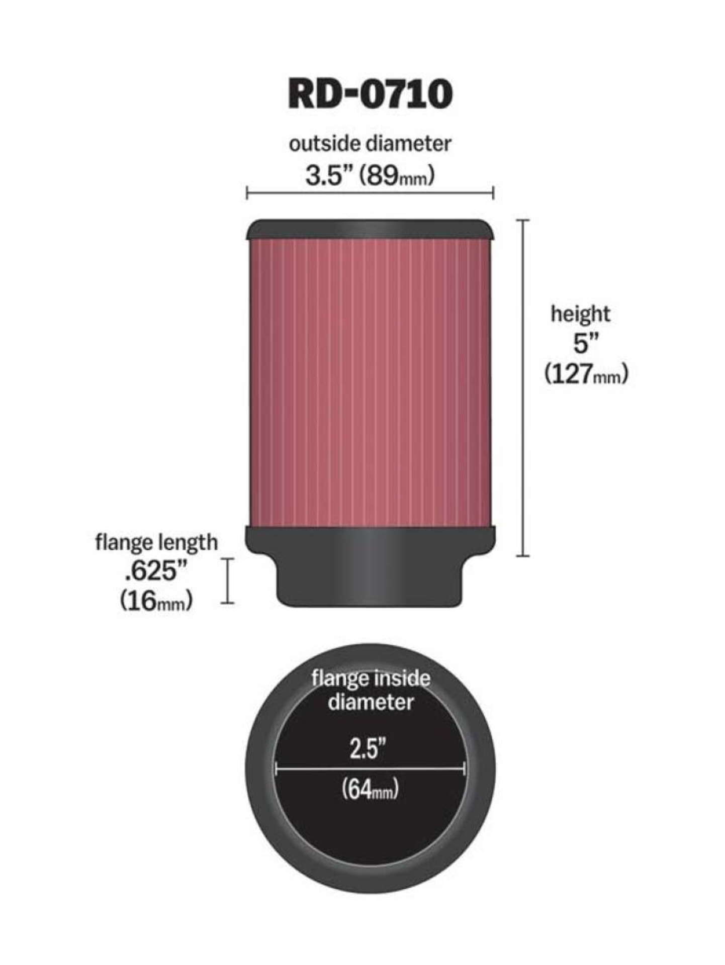 Picture of K&N Engineering KN Universal Air Filter - RD-0710