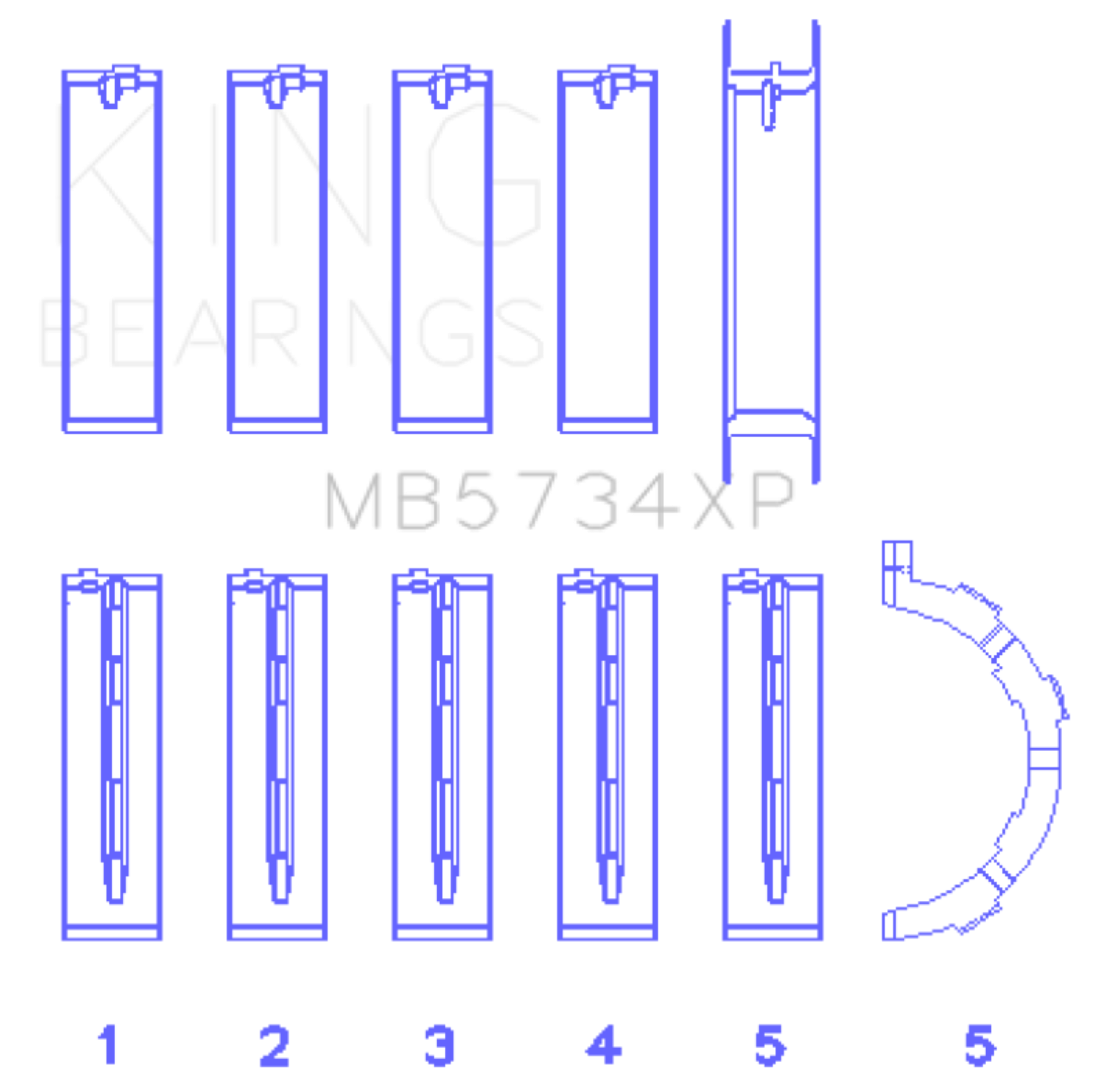 Picture of King Engine Bearings KING Performance Main Bearings - MB5734XP.026
