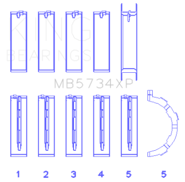 Picture of King Engine Bearings KING Performance Main Bearings - MB5734XP.026