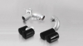 Picture of Remus Stainless Steel Tail Pipe Set - 4 Pipes Black Chrome 76mm Straight Cut