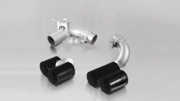 Picture of Remus Stainless Steel Tail Pipe Set - 4 Pipes Black Chrome 76mm Straight Cut