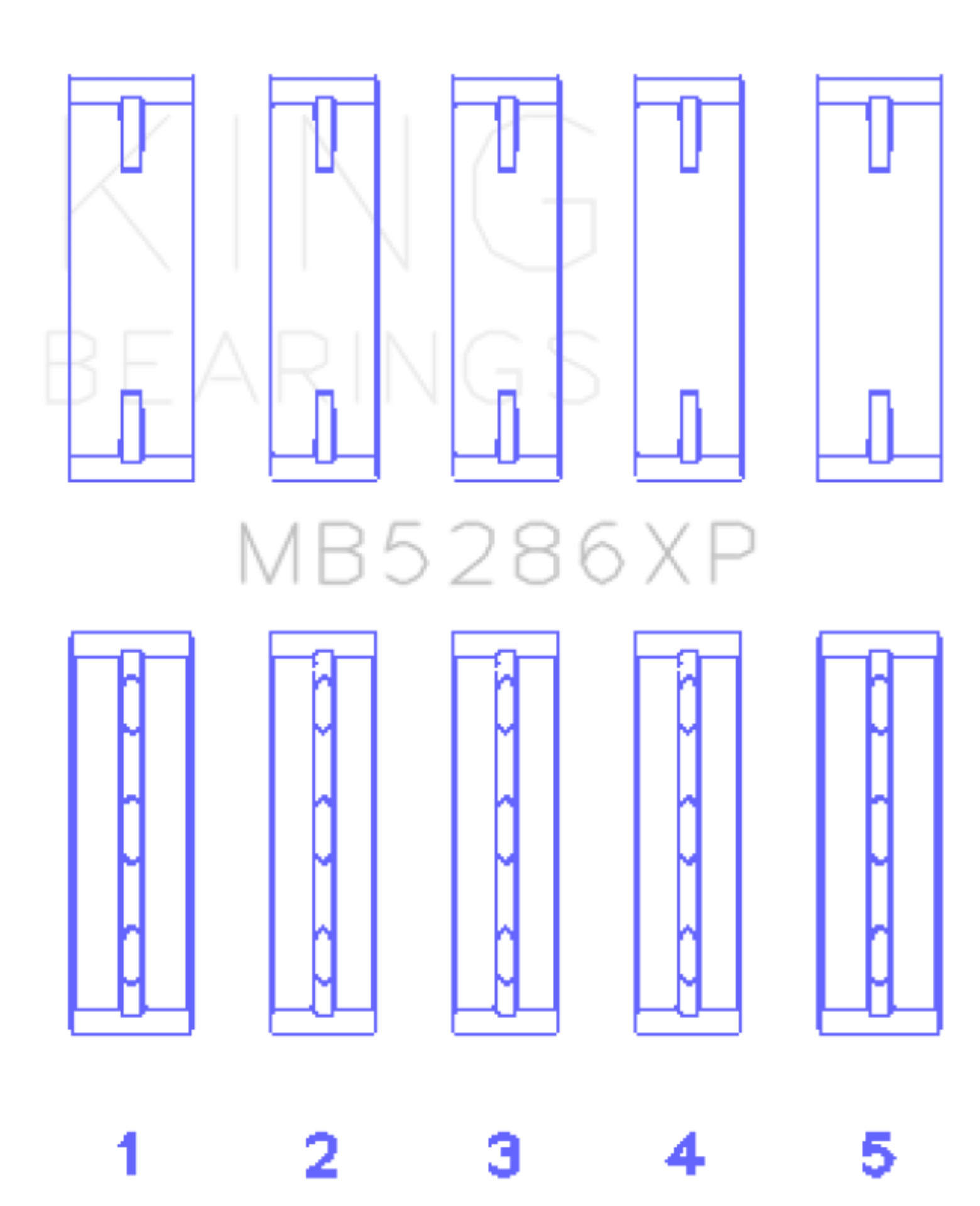 Picture of King Engine Bearings KING Performance Main Bearings - MB5286XP0.5