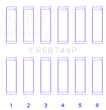 Picture of King Engine Bearings KING Performance Rod Bearings - CR6874XP0.5