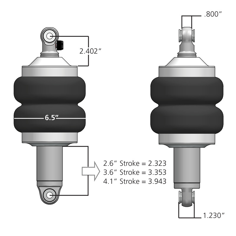 Picture of Ridetech RID HQ Air Shock Kits Air Suspension Kits - 21140101