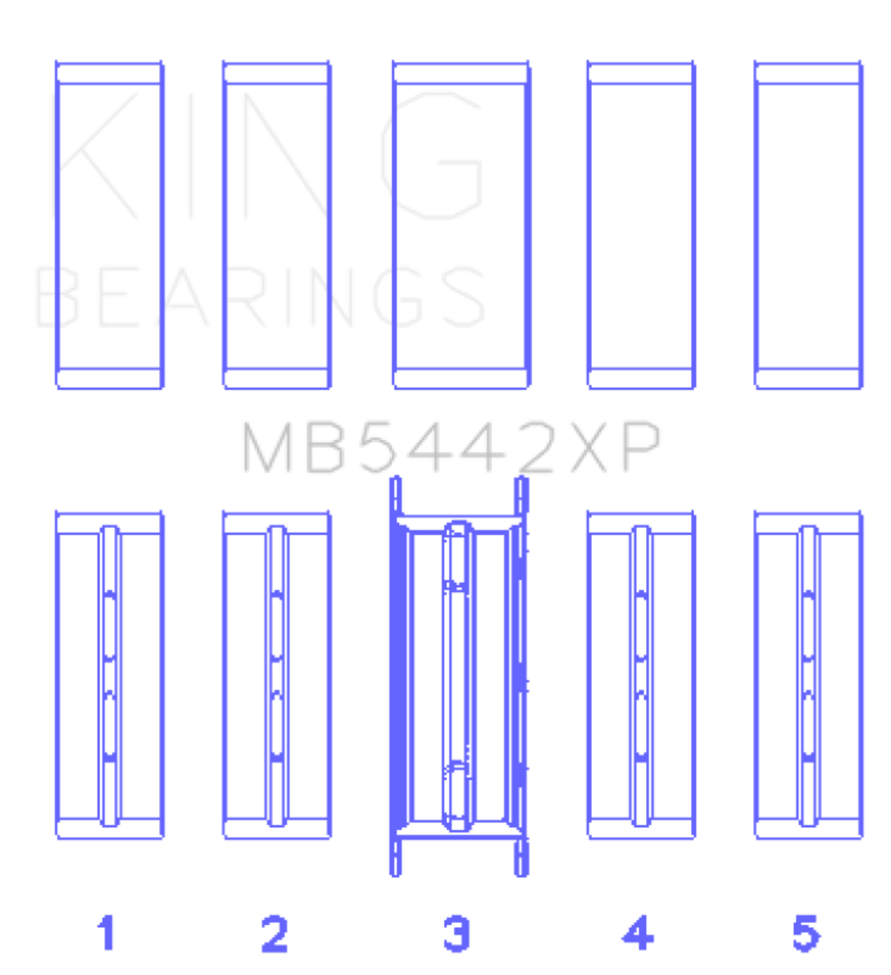 Picture of King Engine Bearings KING Performance Main Bearings - MB5442XP