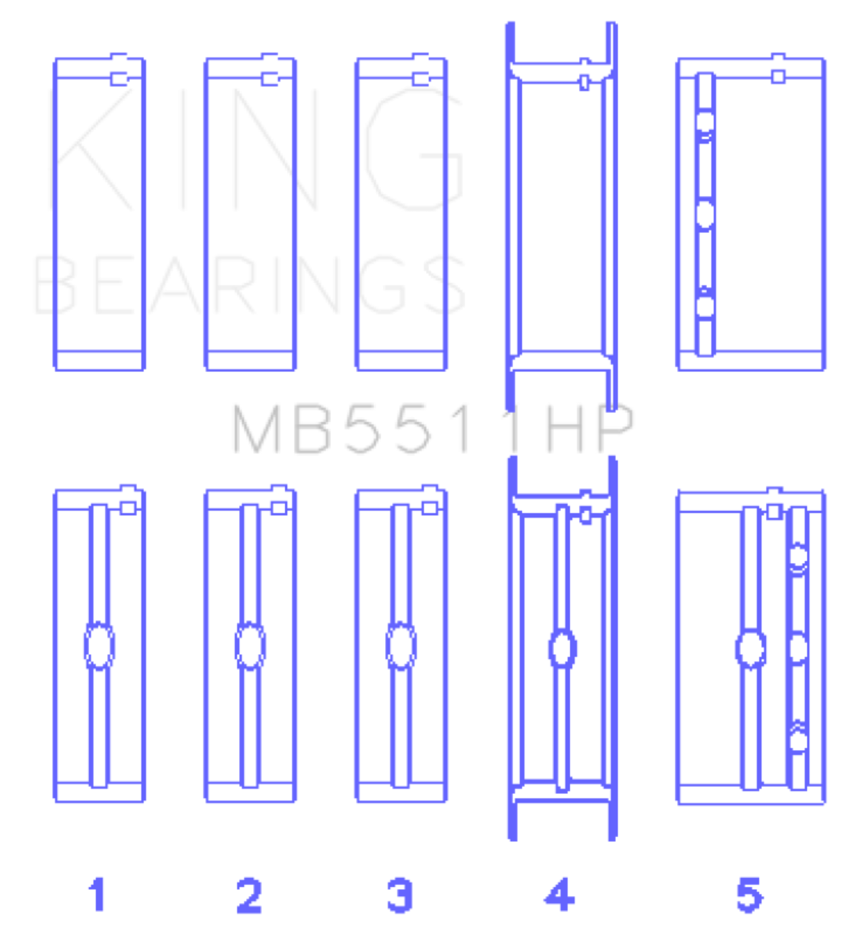 Picture of King Engine Bearings KING Main Bearings - MB5511HP