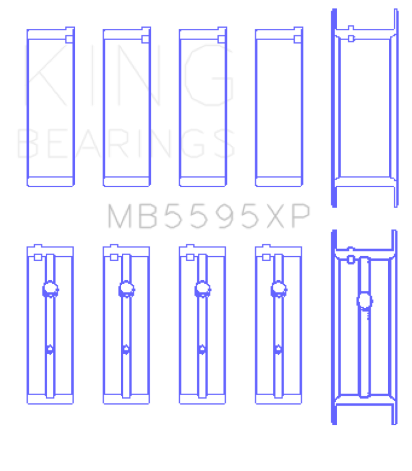 Picture of King Engine Bearings KING Performance Main Bearings - MB5595XP0.5