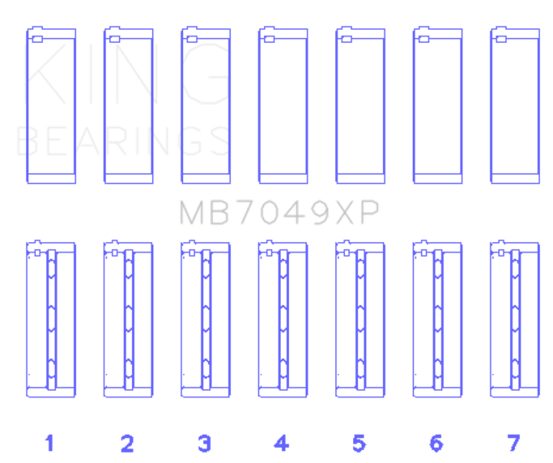 Picture of King Engine Bearings KING Performance Main Bearings - MB7049XP