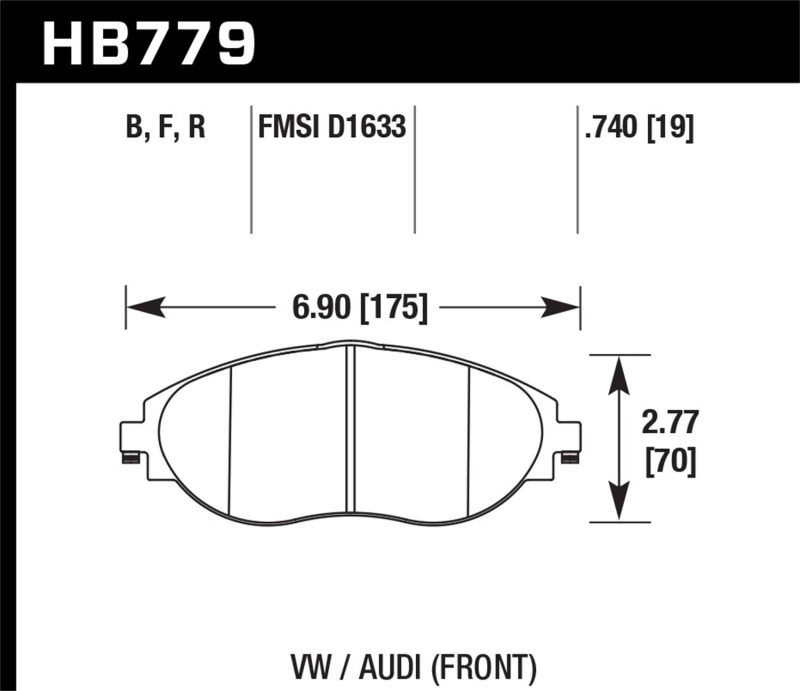 Picture of Hawk Performance HAWK Ceramic Brake Pad Sets - HB779Z.740