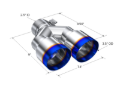 Picture of MBRP Univ Exhaust Tips SS - T5171BE
