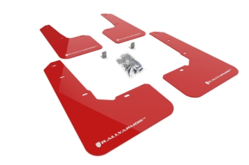 Picture of Rally Armor RAL UR Red Flap/Wht Logo Mud Flaps - MF76-UR-RD/WH