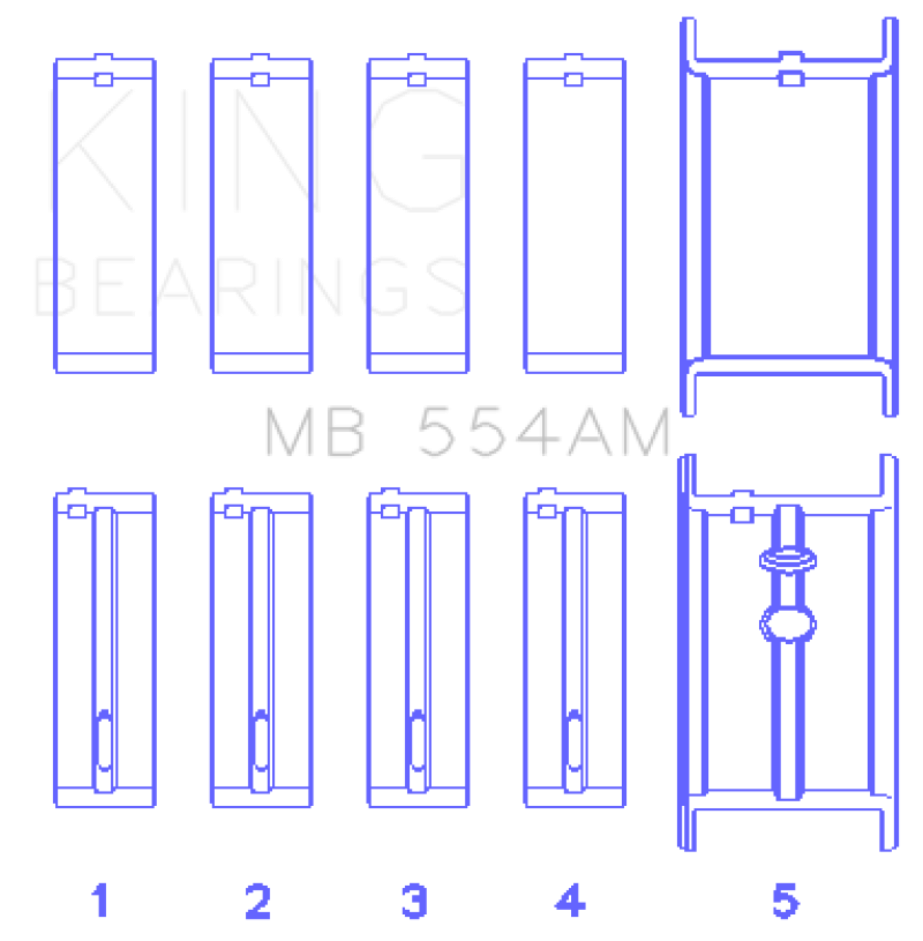 Picture of King Engine Bearings KING Main Bearings - MB554AM050