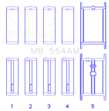 Picture of King Engine Bearings KING Main Bearings - MB554AM050